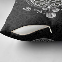 Personalised Niue Darts Masters Pillow Cover Tribal Hiapo Dartboard - Polynesian Pride