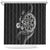 Personalised Niue Darts Masters Shower Curtain Tribal Hiapo Dartboard - Polynesian Pride