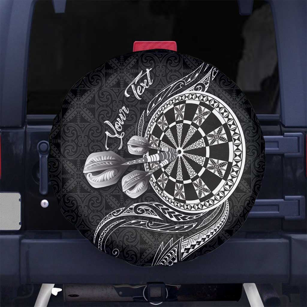 Personalised Niue Darts Masters Spare Tire Cover Tribal Hiapo Dartboard - Polynesian Pride