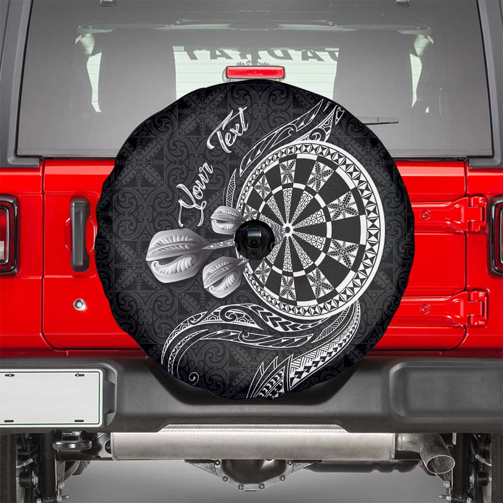 Personalised Niue Darts Masters Spare Tire Cover Tribal Hiapo Dartboard - Polynesian Pride