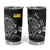 Personalised Niue Darts Masters Tumbler Cup Tribal Hiapo Dartboard - Polynesian Pride