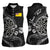 Personalised Niue Darts Masters Women Sleeveless Polo Shirt Tribal Hiapo Dartboard - Polynesian Pride