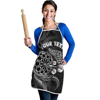 Personalised New Zealand Aotearoa Darts Masters Apron Tribal Silver Fern and Ta Moko Dartboard - Polynesian Pride