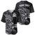 Personalised New Zealand Aotearoa Darts Masters Baseball Jersey Tribal Silver Fern and Ta Moko Dartboard - Polynesian Pride