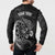 Personalised New Zealand Aotearoa Darts Masters Button Sweatshirt Tribal Silver Fern and Ta Moko Dartboard - Polynesian Pride