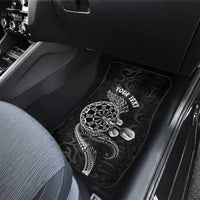 Personalised New Zealand Aotearoa Darts Masters Car Mats Tribal Silver Fern and Ta Moko Dartboard - Polynesian Pride