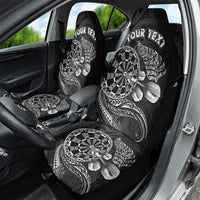 Personalised New Zealand Aotearoa Darts Masters Car Seat Cover Tribal Silver Fern and Ta Moko Dartboard - Polynesian Pride