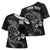Personalised New Zealand Aotearoa Darts Masters Cross Shoulder Shirt Tribal Silver Fern and Ta Moko Dartboard - Polynesian Pride