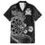 Personalised New Zealand Aotearoa Darts Masters Family Matching Long Sleeve Bodycon Dress and Hawaiian Shirt Tribal Silver Fern and Ta Moko Dartboard - Polynesian Pride