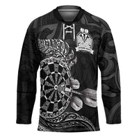 Personalised New Zealand Aotearoa Darts Masters Hockey Jersey Tribal Silver Fern and Ta Moko Dartboard - Polynesian Pride