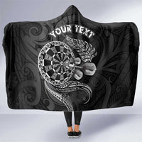 Personalised New Zealand Aotearoa Darts Masters Hooded Blanket Tribal Silver Fern and Ta Moko Dartboard - Polynesian Pride
