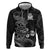 Personalised New Zealand Aotearoa Darts Masters Hoodie Tribal Silver Fern and Ta Moko Dartboard - Polynesian Pride