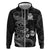 Personalised New Zealand Aotearoa Darts Masters Hoodie Tribal Silver Fern and Ta Moko Dartboard - Polynesian Pride