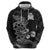 Personalised New Zealand Aotearoa Darts Masters Hoodie Tribal Silver Fern and Ta Moko Dartboard - Polynesian Pride