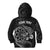Personalised New Zealand Aotearoa Darts Masters Kid Hoodie Tribal Silver Fern and Ta Moko Dartboard - Polynesian Pride