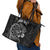 Personalised New Zealand Aotearoa Darts Masters Leather Tote Bag Tribal Silver Fern and Ta Moko Dartboard - Polynesian Pride