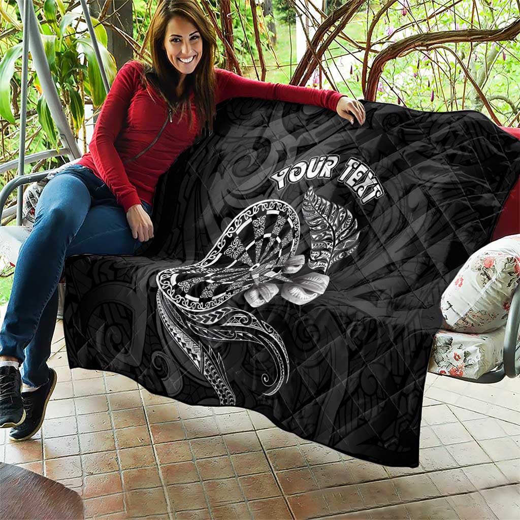 Personalised New Zealand Aotearoa Darts Masters Quilt Tribal Silver Fern and Ta Moko Dartboard - Polynesian Pride