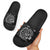 Personalised New Zealand Aotearoa Darts Masters Slide Sandals Tribal Silver Fern and Ta Moko Dartboard - Polynesian Pride