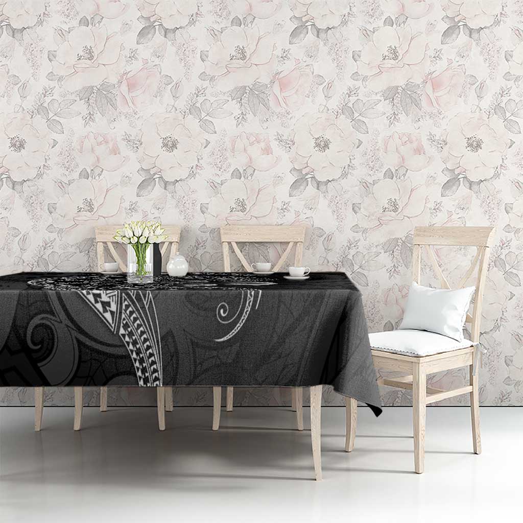 Personalised New Zealand Aotearoa Darts Masters Tablecloth Tribal Silver Fern and Ta Moko Dartboard - Polynesian Pride