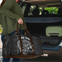Personalised New Zealand Aotearoa Darts Masters Travel Bag Tribal Silver Fern and Ta Moko Dartboard - Polynesian Pride