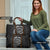 Personalised New Zealand Aotearoa Darts Masters Travel Bag Tribal Silver Fern and Ta Moko Dartboard - Polynesian Pride