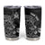 Personalised New Zealand Aotearoa Darts Masters Tumbler Cup Tribal Silver Fern and Ta Moko Dartboard - Polynesian Pride