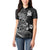 Personalised New Zealand Aotearoa Darts Masters Women Polo Shirt Tribal Silver Fern and Ta Moko Dartboard - Polynesian Pride