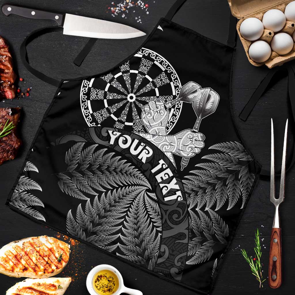 Personalised New Zealand Aotearoa Darts Masters Apron Silver Fern and Maori Spirit - Polynesian Pride