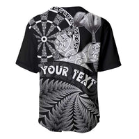 Personalised New Zealand Aotearoa Darts Masters Baseball Jersey Silver Fern and Maori Spirit - Polynesian Pride