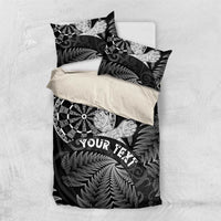 Personalised New Zealand Aotearoa Darts Masters Bedding Set Silver Fern and Maori Spirit - Polynesian Pride