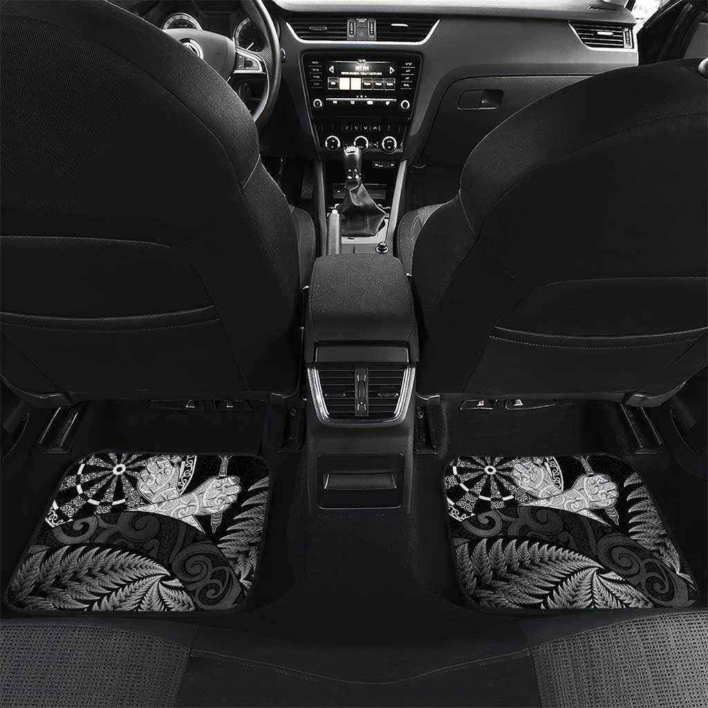 Personalised New Zealand Aotearoa Darts Masters Car Mats Silver Fern and Maori Spirit - Polynesian Pride