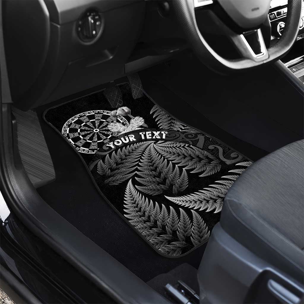 Personalised New Zealand Aotearoa Darts Masters Car Mats Silver Fern and Maori Spirit - Polynesian Pride