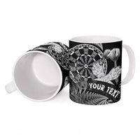 Personalised New Zealand Aotearoa Darts Masters Ceramic Mug Silver Fern and Maori Spirit - Polynesian Pride
