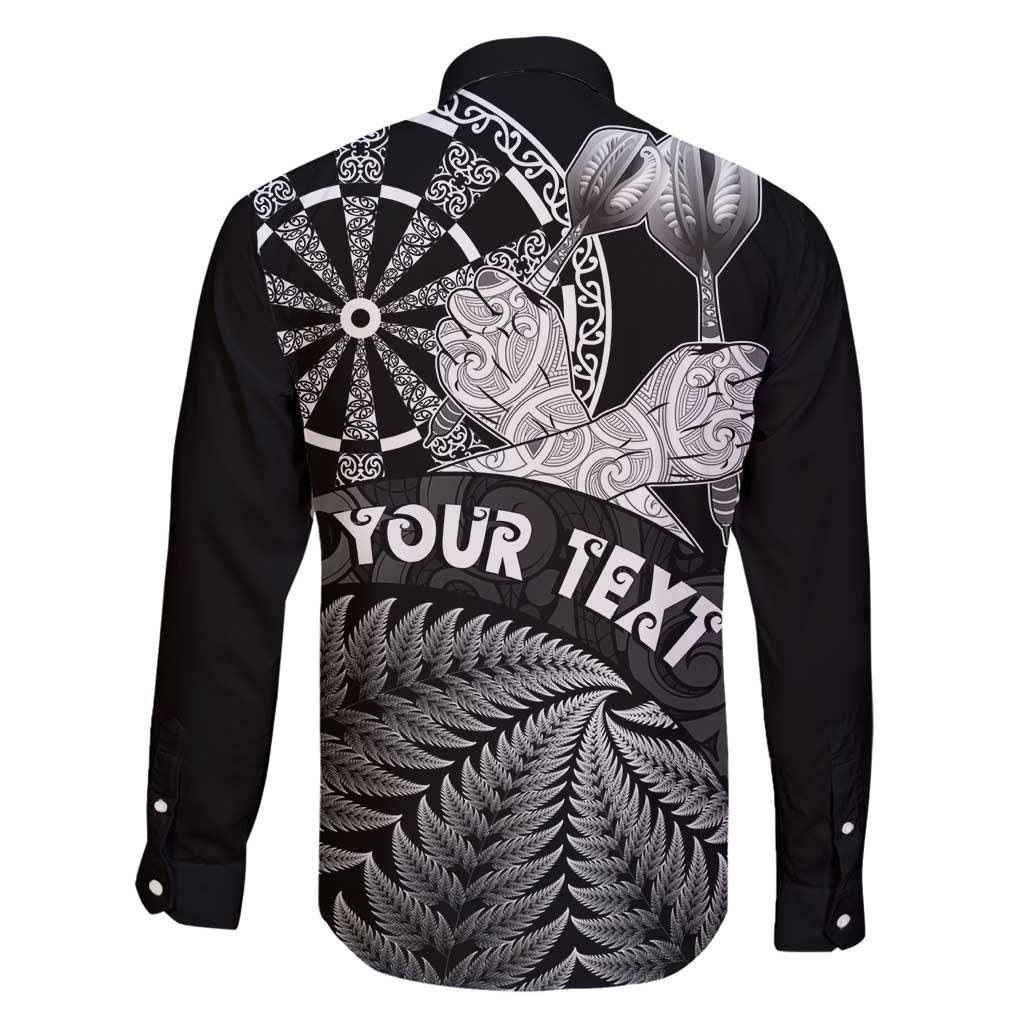 Personalised New Zealand Aotearoa Darts Masters Family Matching Puletasi and Hawaiian Shirt Silver Fern and Maori Spirit - Polynesian Pride