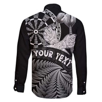 Personalised New Zealand Aotearoa Darts Masters Family Matching Puletasi and Hawaiian Shirt Silver Fern and Maori Spirit - Polynesian Pride