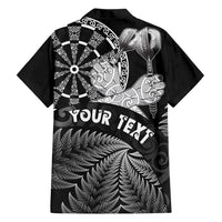 Personalised New Zealand Aotearoa Darts Masters Hawaiian Shirt Silver Fern and Maori Spirit - Polynesian Pride