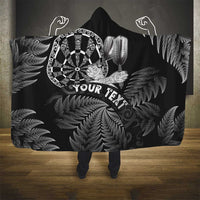Personalised New Zealand Aotearoa Darts Masters Hooded Blanket Silver Fern and Maori Spirit - Polynesian Pride