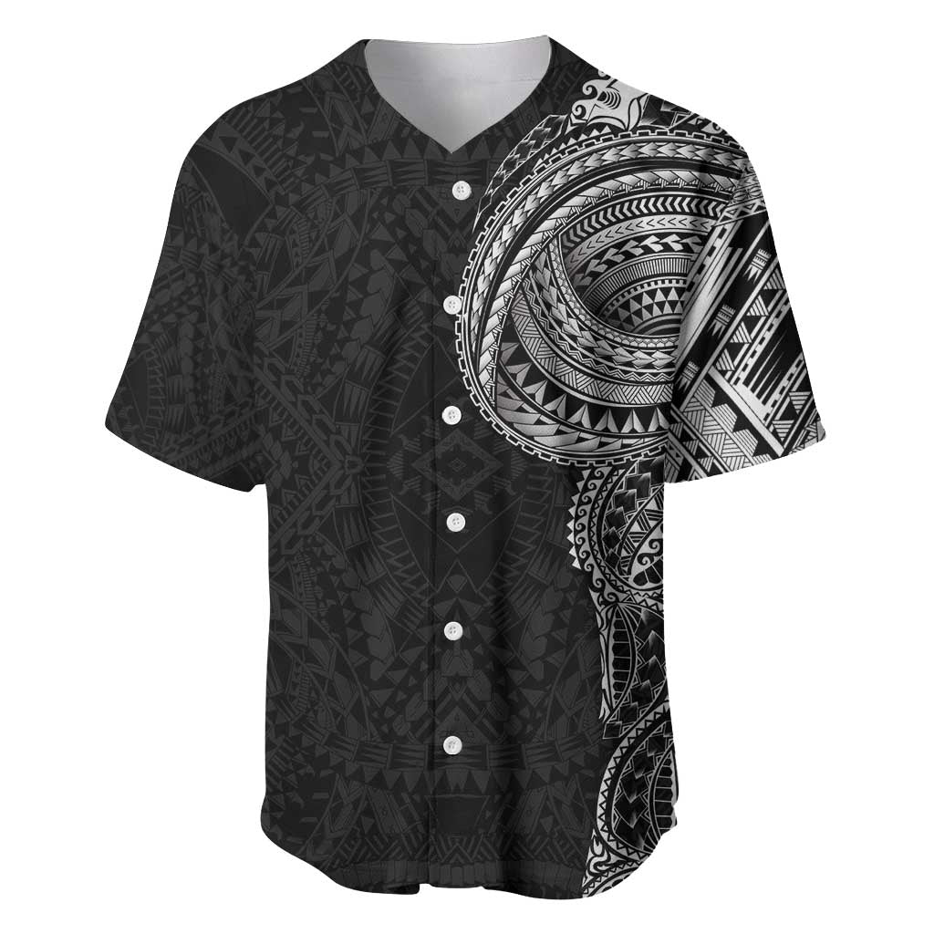 Traditional Polynesian Art Tattoos Baseball Jersey Black Color - Polynesian Pride