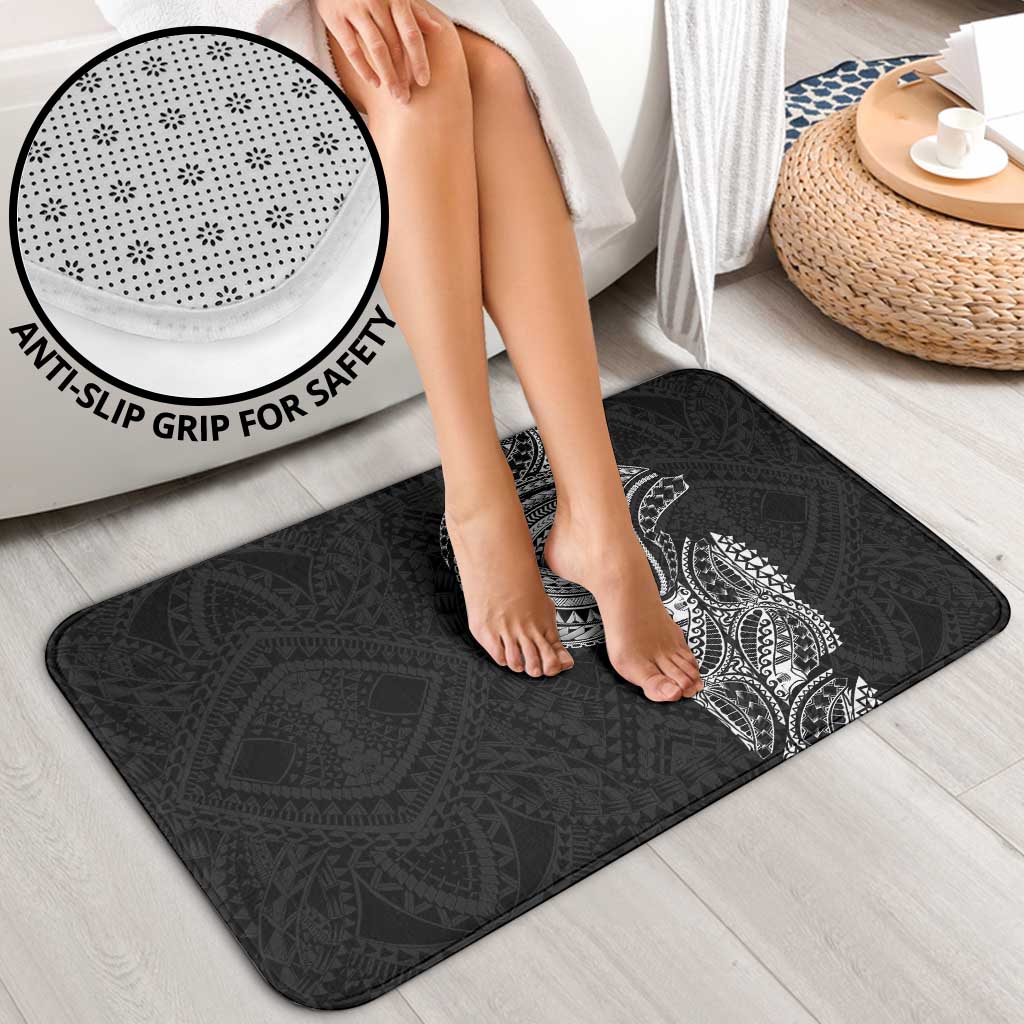 Traditional Polynesian Art Tattoos Bathroom Set Black Color - Polynesian Pride