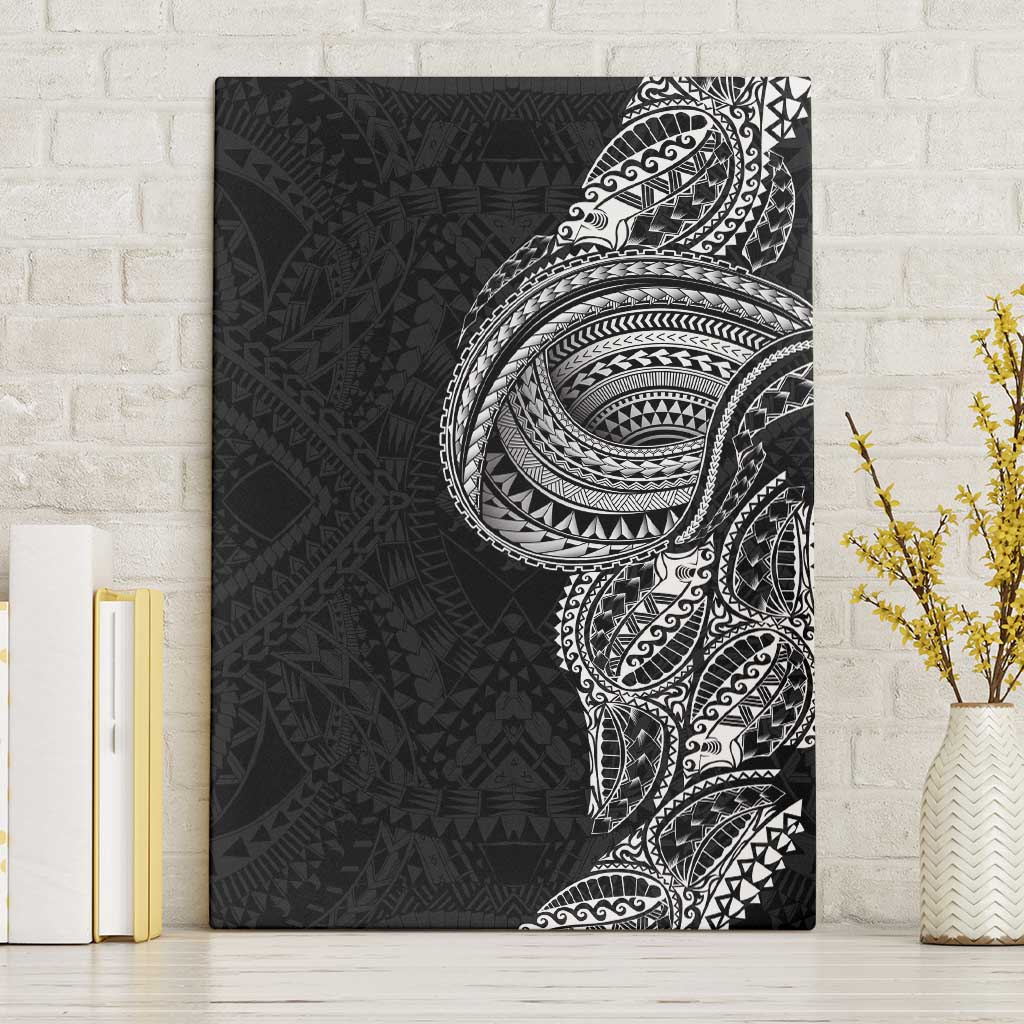 Traditional Polynesian Art Tattoos Canvas Wall Art Black Color - Polynesian Pride