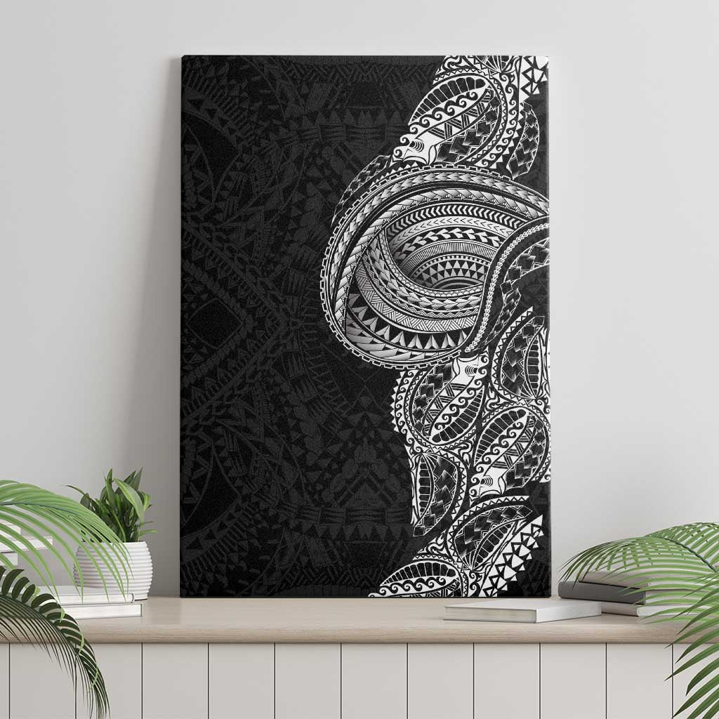 Traditional Polynesian Art Tattoos Canvas Wall Art Black Color - Polynesian Pride