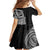Traditional Polynesian Art Tattoos Family Matching Long Sleeve Bodycon Dress and Hawaiian Shirt Black Color - Polynesian Pride
