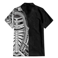 Traditional Polynesian Art Tattoos Family Matching Mermaid Dress and Hawaiian Shirt Black Color - Polynesian Pride