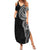 Traditional Polynesian Art Tattoos Family Matching Summer Maxi Dress and Hawaiian Shirt Black Color - Polynesian Pride