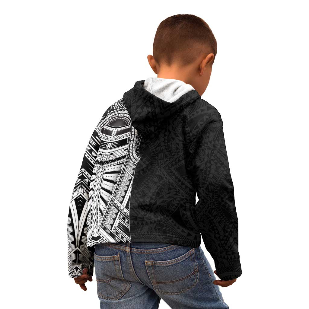 Traditional Polynesian Art Tattoos Kid Hoodie Black Color - Polynesian Pride