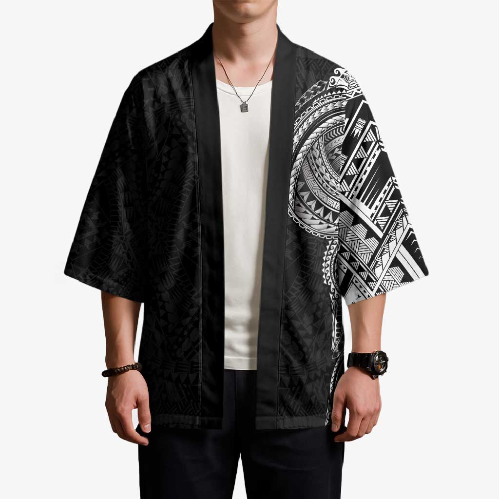 Traditional Polynesian Art Tattoos Kimono Black Color - Polynesian Pride