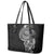 Traditional Polynesian Art Tattoos Leather Tote Bag Black Color - Polynesian Pride