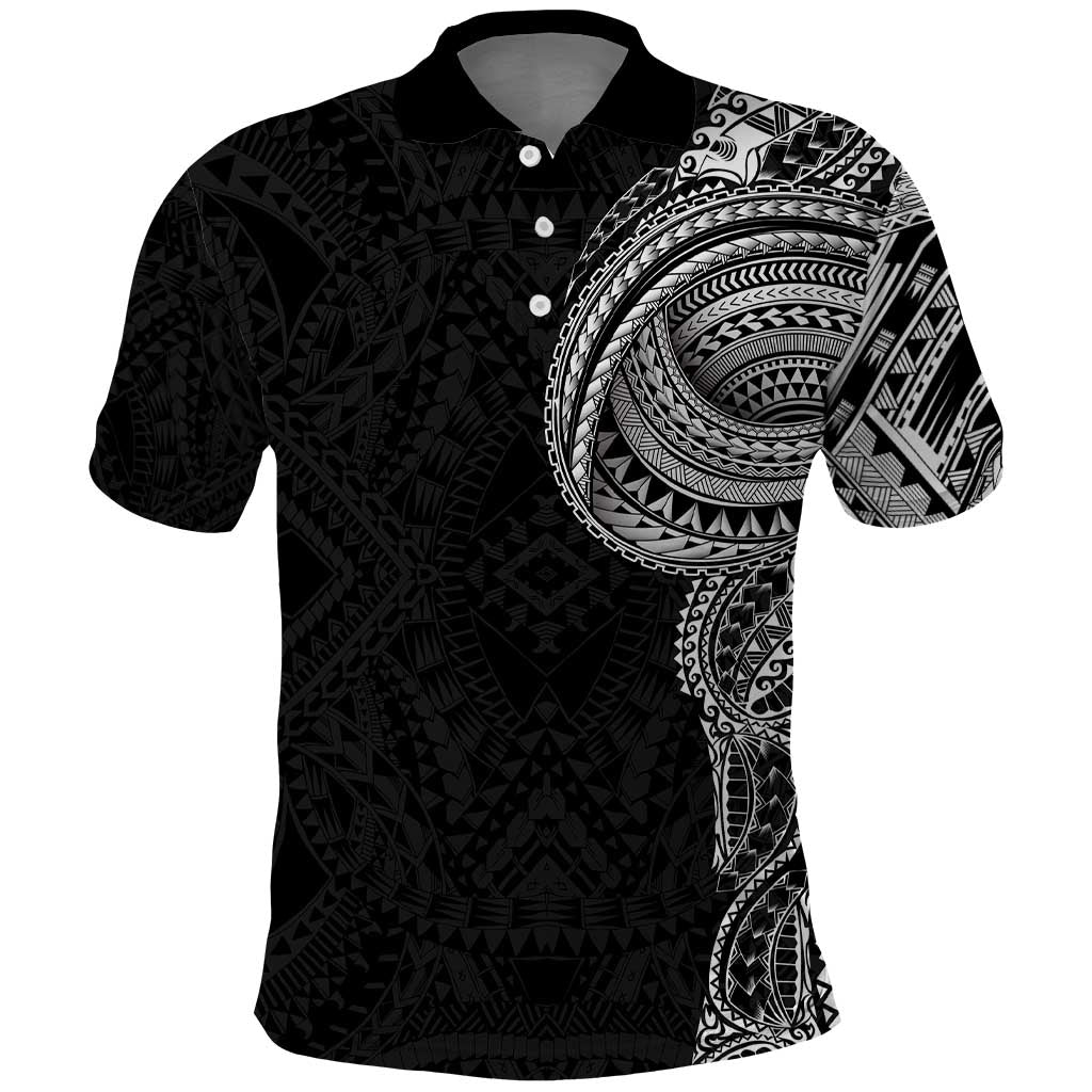 Traditional Polynesian Art Tattoos Polo Shirt Black Color - Polynesian Pride