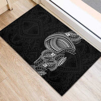 Traditional Polynesian Art Tattoos Rubber Doormat Black Color - Polynesian Pride