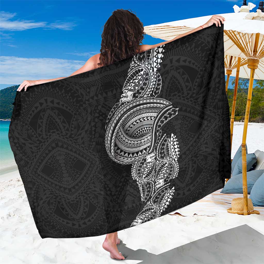 Traditional Polynesian Art Tattoos Sarong Black Color LT03 One Size 44 x 66 inches Black - Polynesian Pride
